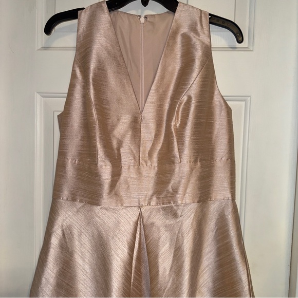 Alfred Sung Dupioni V-neck Evening Gown Blush/Pastel Pink Size 12. EUC. Pockets - Picture 5 of 12